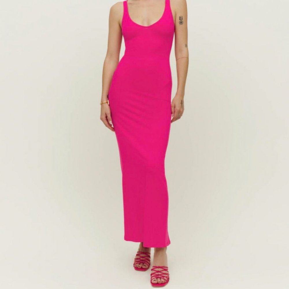 Reformation Tyra Knit Dress Corvette